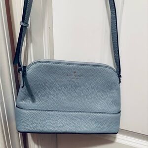 NWOT Kate Spade light blue crossbody bag with silver hardware